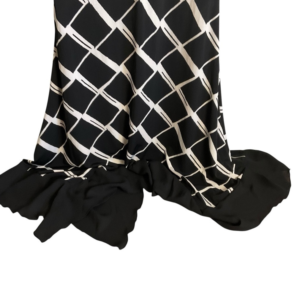 Luxology Black & White Sleeveless Fit & Flare Dress Size Large NWT - Picture 4 of 8